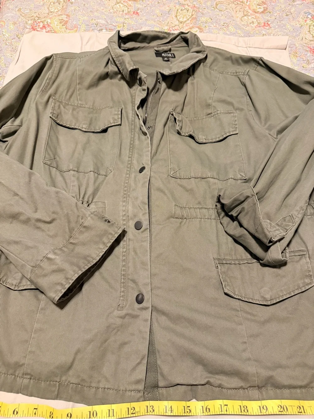 a.n.a Olive Green Drawstring Utility Jacket - Picture 4 of 4
